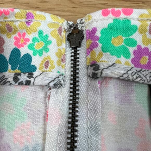 Wild Fable Women's Notch Front Floral Print Jean Mini Skirt - Size 8 - NWT - Picture 5 of 10